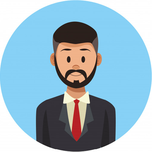 Clipart of man with beard